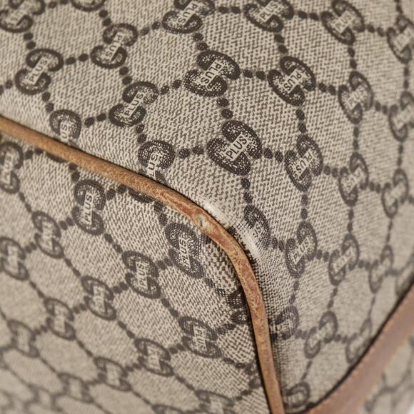 GUCCI GG Plus Supreme Boston Bag Pvc Beige Gold - Picture 10 of 16